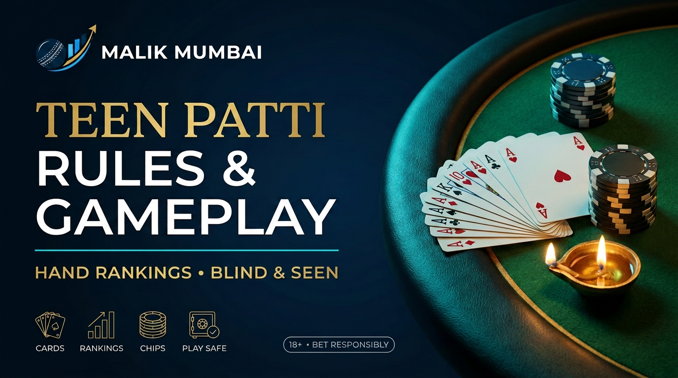 Teen Patti rules: hand rankings, blind and seen play, and variants