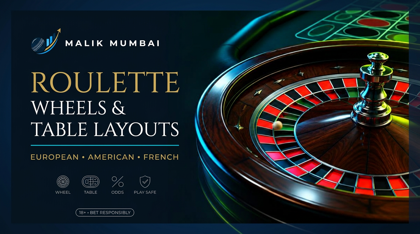 Roulette wheels and table layouts: European, American and French