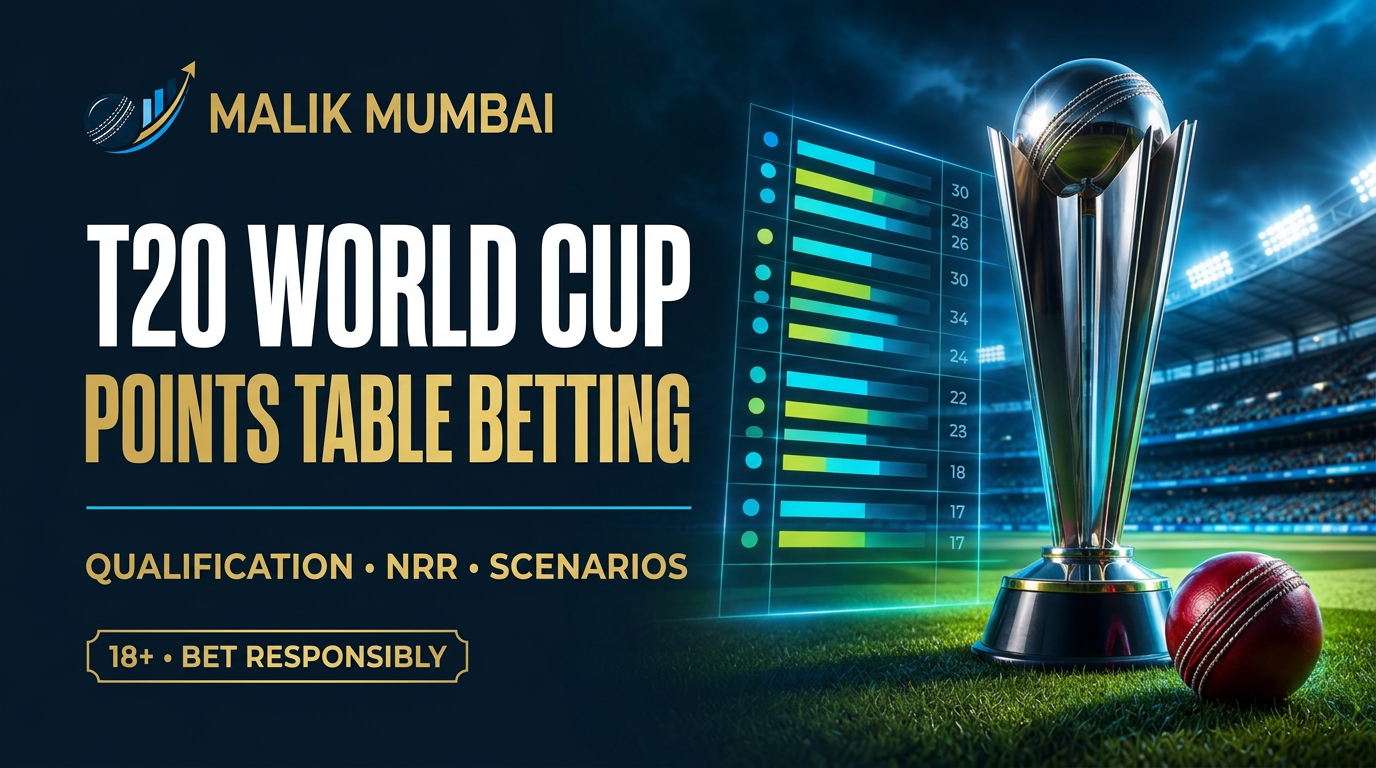 T20 World Cup 2026 points table: how standings relate to betting