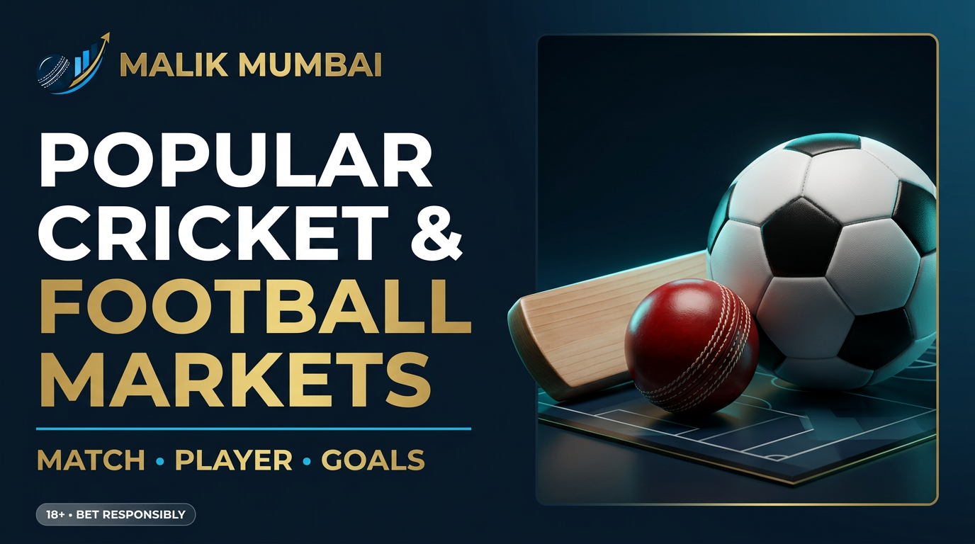 Popular cricket and football betting markets compared