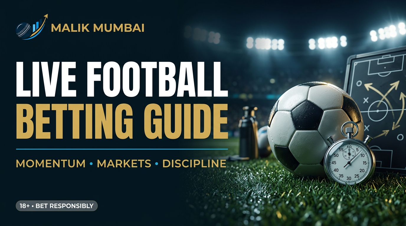 Live football betting: 1X2 and totals while the match runs