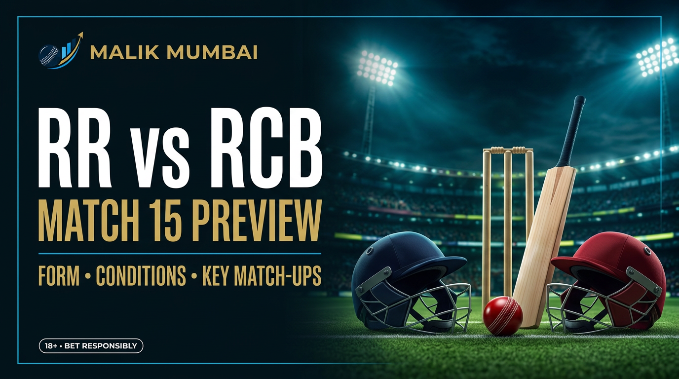 RR vs RCB, IPL 2026 match 15: betting notes