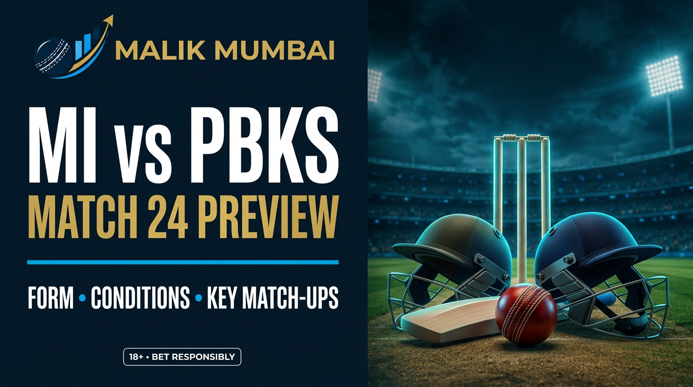 MI vs PBKS, IPL 2026 match 24: betting notes