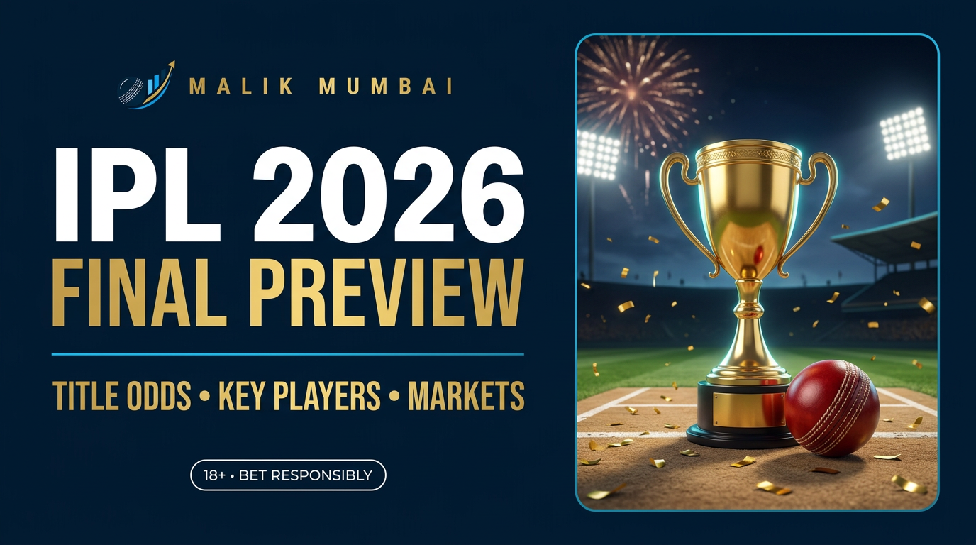 IPL 2026 final: betting notes, whichever teams make it