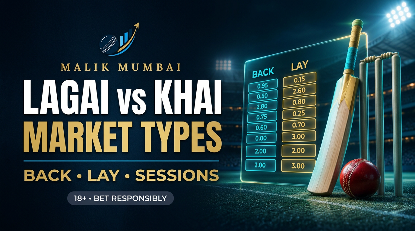 Cricket betting market types, plus lagai, khai and lambi explained