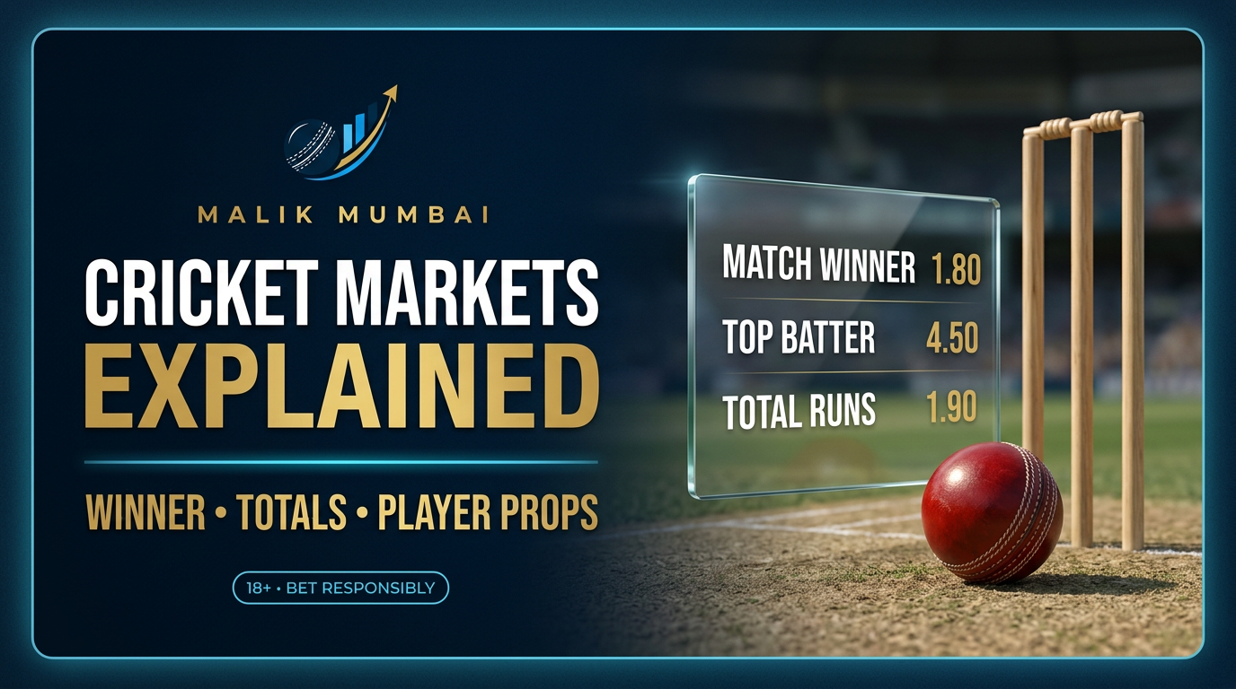 Cricket betting markets explained: how to read one before you bet
